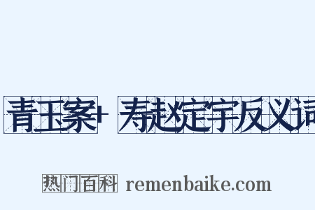 青玉案+寿赵定宇反义词是什么意思的图片